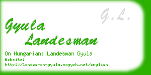 gyula landesman business card